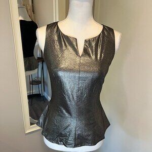 NWT Tart Collections Peplum Silver and Black top, Size XS